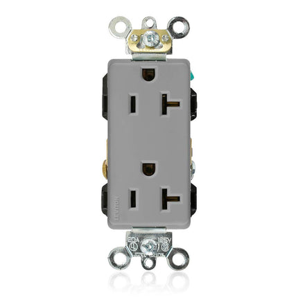Leviton 16362-GY 20 Amp, 125 Volt, Decora Plus Dup