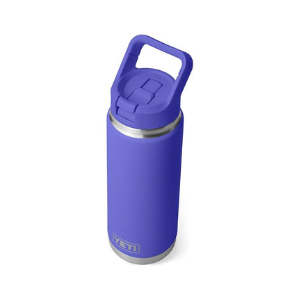 YETI Rambler 26 oz Bottle, Vacuum Insulated, Stainless Steel with Color Matching Straw Cap, Ultramarine Violet