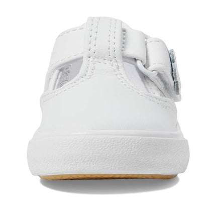 Keds Girl's Daphne (Toddler/Little Kid) Sneaker, White Leather, 6 Toddler