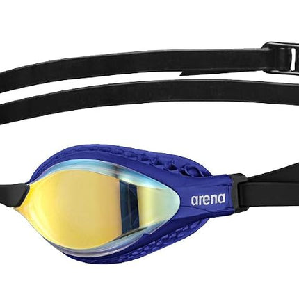 ARENA Cobra Core Swipe Mirror Unisex Adult Racing Swimming Goggles, Swimming Pool Goggles with Curved Mirror Lenses, Anti-Fog, UV Protection, 5 Interchangeable Nose Bridges