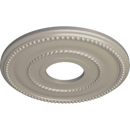 12 1/8"OD x 3 5/8"ID x 3/4"P Valeriano Ceiling Medallion (Fits Canopies up to 6 1/4"), Hand-Painted Pearl White