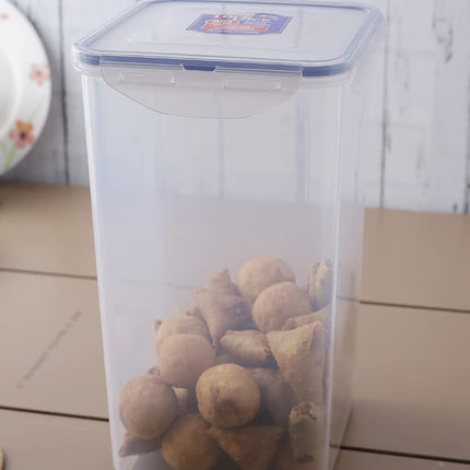 LOCK & LOCK Easy Essentials Food lids/Pantry Storage/Airtight containers, BPA Free, Square-16.9 Cup-for Chips, Clear