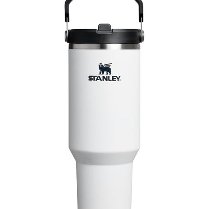 Vaso STANLEY IceFlow 2.0 con asa y pajita abatible, 1.18 L | Tapa de rosca y pajita abatible | Botella de agua a prueba de fugas | Acero inoxidable con aislamiento | Sin BPA | Tiza