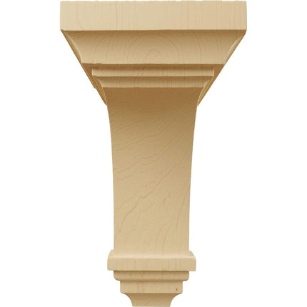 Ekena CORW04X04X08JEAL 4-Inch Width x 4 3/4-Inch Depth x 8-Inch Height Small Jefferson Wood Corbel - Alder