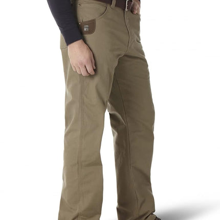 Wrangler Riggs Workwear Men's Ripstop Carpenter Jean, Bark, 30W / 30L