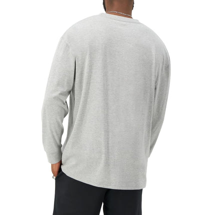 Champion Men's Tshirt, Classic Long Sleeve Tshirt Comfortable, Soft T-Shirt for Men Reg. Or Big & Tall, Oxford Gray, S
