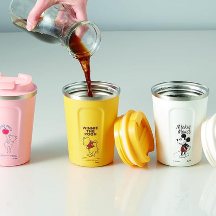 Skater STBC3F-A Vacuum Stainless Steel Coffee Tumbler, Heat and Cold Retention, Small, 11.8 fl oz (350 ml), Disney, Winnie The Pooh