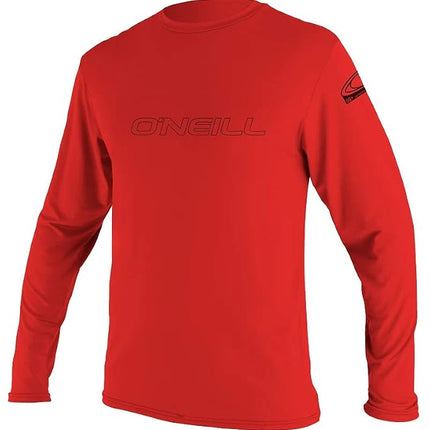 O'NEILL boys Youth Basic Skins 50+ L/S Sun Shirt Rash Guards, Red, 6 US