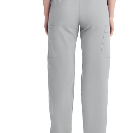 Dickies EDS Signature Scrubs for Women, Elastic Waist Pull-On Cargo Pants for Women in Soft Brushed Poplin 86106, Grey, X-Small Short