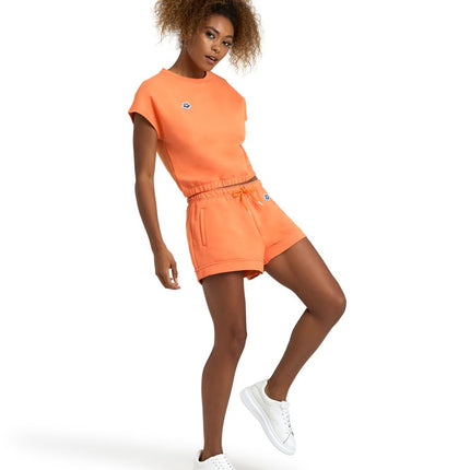 Camiseta ARENA Icons Crop de manga corta y corte holgado de algodón para mujer