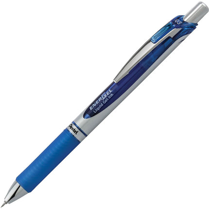Pentel EnerGel RTX Retractable Liquid Gel Pen, (0.3mm) Needle Tip, Extra Fine Line, Blue Ink, 3-Pk (BLN73BP3C)