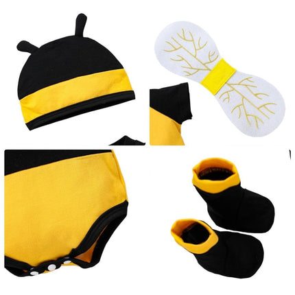 Dressy Daisy Newborn Honey Bee Romper Costume Set, Yellow, Size 000