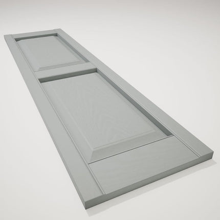 TailorMade BEP2120030945 Builders Edge, Two Equal, Raised Panel, Includes Matching Installation Spikes (Per Pair) Vinyl Shutters, 12-in. W x 30-in. H, 945-Platinum