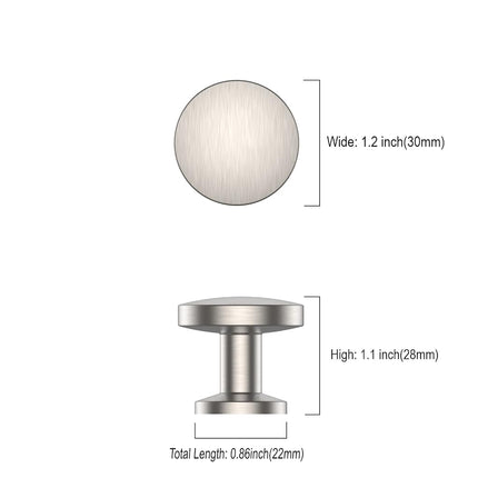Asidrama 10 Pack Brushed Satin Nickel Kitchen Cabinet Knobs for Dresser Drawers - Zinc Hardware