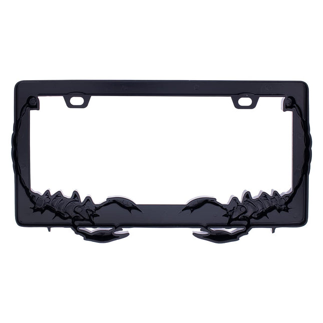 United Pacific Black Scorpion License Plate Frame, 12x6 inches