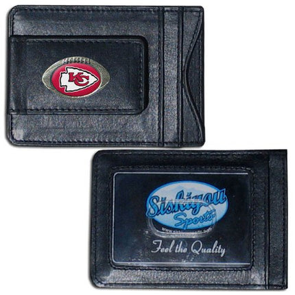 Siskiyou Sports NFL Kansas City Chiefs Leather Money Clip Cardholder