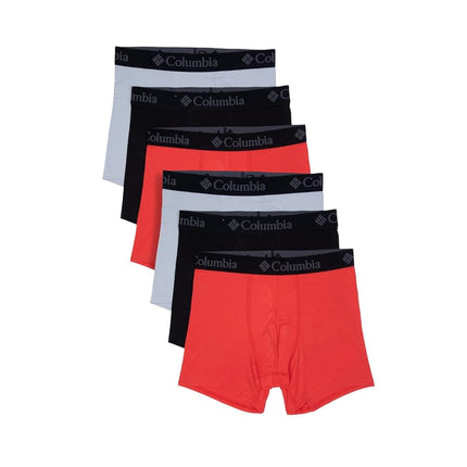 Columbia Men's 6 Pack Performance Boxer Brief, Blo