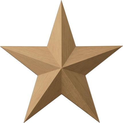 Ekena Millwork ROS05X05GLRW Galveston Star Rosette, 5-Inch x 5-Inch x 3/4-Inch, Rubberwood