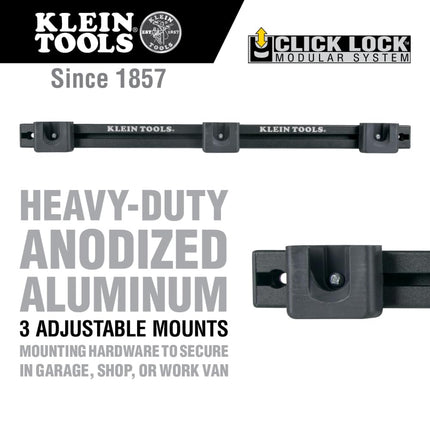 Klein Tools 55921 Tool Rack, Tradesman Pro Modular Wall Mount Rack Works with Klein Click Lock Modular Pouches