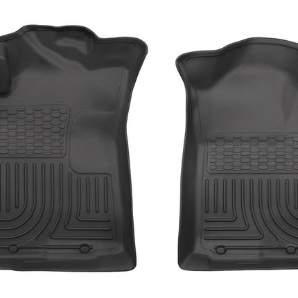 Husky Liners Weatherbeater Floor Mats | Fits 2005-2015 Toyota Tacoma, Double & Access CAB ONLY; 2005-2014 Tacoma Standard CAB | Front Row, 2-pc Black - 13941