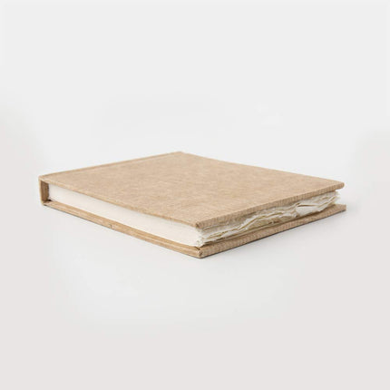 KHADI HARDBACK BOOK 13 x 16 cm White Rough