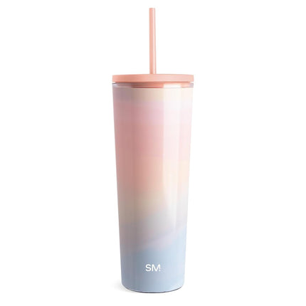 Simple Modern Plastic Tumbler with Lid and Straw |
