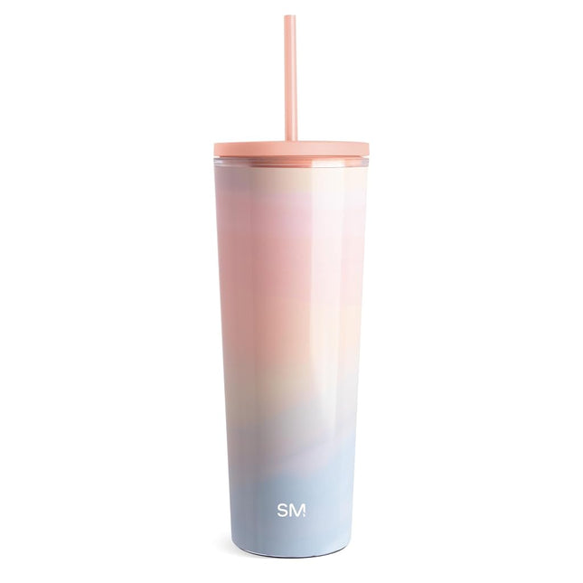 Simple Modern Plastic Tumbler with Lid and Straw |