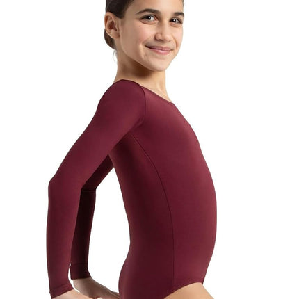Capezio Long Sleeve Leotard - Girls, Maroon, Large