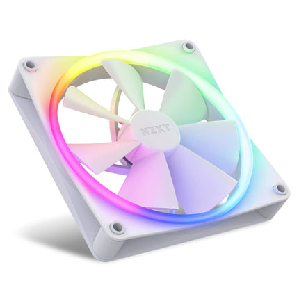 NZXT F140 RGB Twin Pack - 2x 140mm PWM RGB Fans + Hub - White