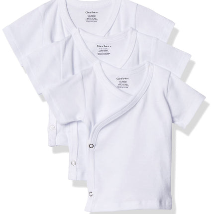 Gerber Baby 3-Pack Short-Sleeve Side-snap Shirt, W