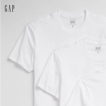 GAP Men's 3-Pack Crew Neck Tee T-Shirt, Optic White, Large