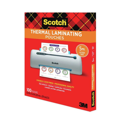 Scotch Letter Size Thermal Laminating Pouches, 5 mil, 11 1/2 x 9, 100/Pack