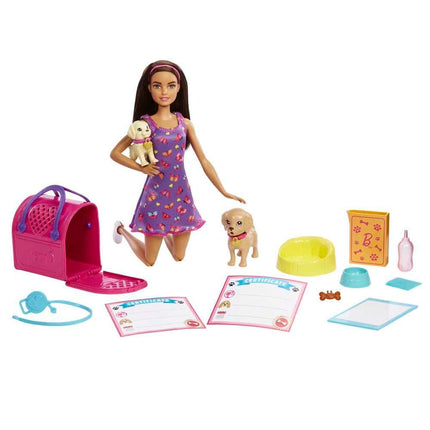 Barbie Doll and Accessories Pup Adoption Playset w