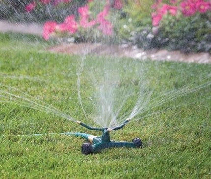 Orbit 58288 3-Arm High-Rise Sprinkler (2-Pack 3-Arm Metal Sprinkler with Wheel Base)