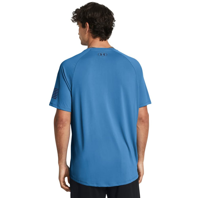 Under Armour Men's Freedom Tech Short Sleeve T-Shirt, (444) Viral Blue / / Midnight Navy, XXXXL