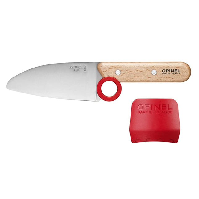 Opinel Le Petit Chef Kitchen Knife S/S 10cm + Finger Protector