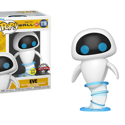 Funko PoP! Wall-E - Eve Flying Glow Vinyl Figure, 9.5 cm Height