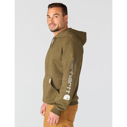Carhartt Men's Iconic K288 Logo Sweatshirt, Burnished Logs Heather, XXL/Tall