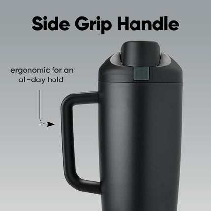Owala FreeSip Tumbler - Stainless Steel - 40-oz. - Black (Very, Very Dark)