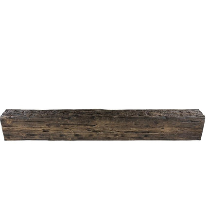 Heritage Timber Salvaged Timber Faux Wood Beam, 3-Sided (U-Beam), 3 1/2"W x 3 1/2"H x 72"L, Kona Brown Finish