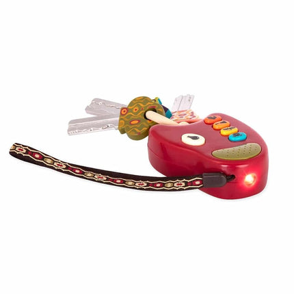 B. toys FunKeys Toy with Lights and Sounds, Red Key Fob, Pretend Play