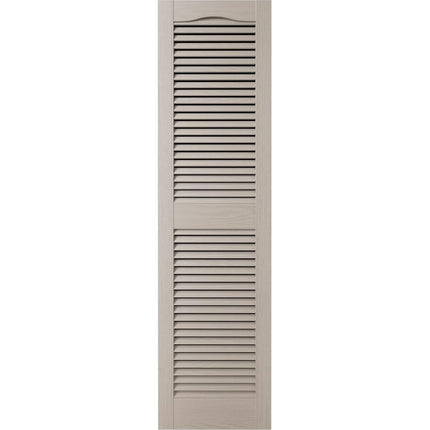 Ekena Millwork LL1C12X02400BD 12" W x 24" H Open Shutters with Center Slits Lifetime Vinyl Top with Fastener (Pair) Bordeaux