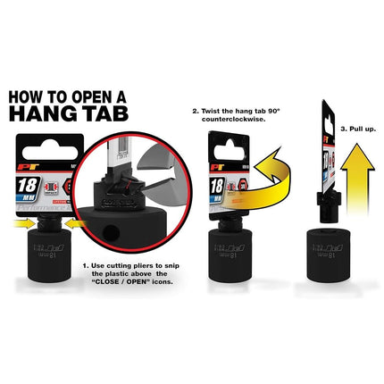 PERFORMANCE TOOL W34572 3/4-Inch Drive 12-Point SAE Standard Socket, 2-1/4-Inch