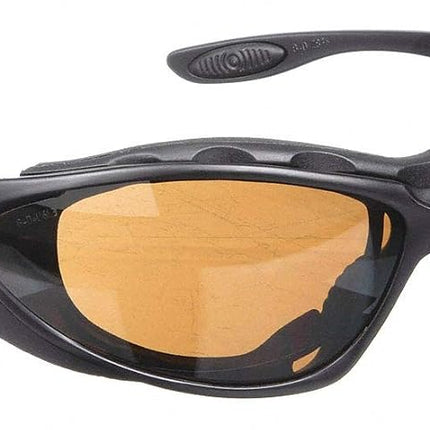 Uvex S0601X Seismic Safety Eyewear, Black Frame, Espresso Uvextra Anti-Fog Lens/Headband