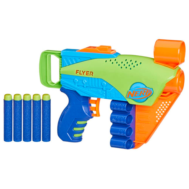 Nerf Elite Jr. Flyer Easy-Play Foam Blaster, 5 Ner