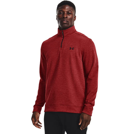 Sudadera con cremallera corta para hombre Under Armour Storm SweaterFleece, (610) rojo Stadium / negro, XXL