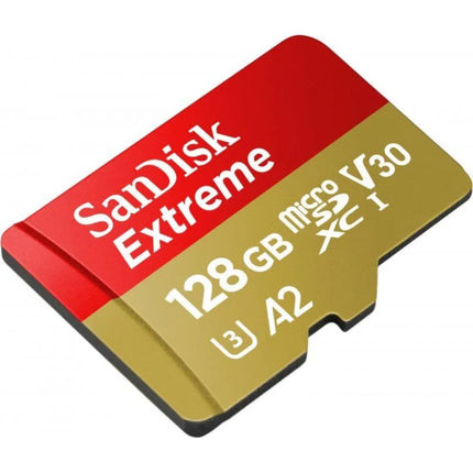 SanDisk Extreme microSD UHS I Card 128GB to 4K Video for Smartphones, Cameras & Drones 190MB/s Reading, 90MB/s Write