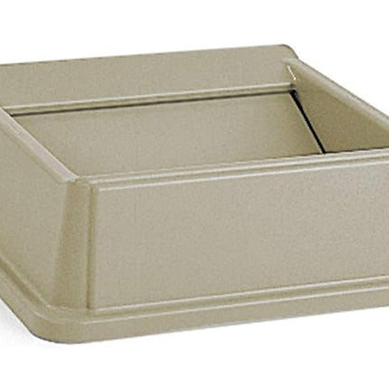 Rubbermaid Commercial FG266400BEIG HIPS Untouchable Square Trash Can Swing Top, 20-1/8-inch, Beige