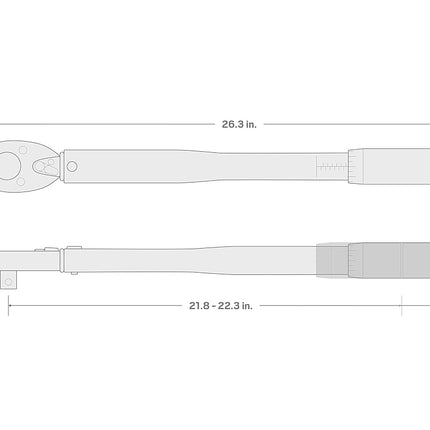 TEKTON 3/4 Inch Drive Micrometer Torque Wrench (50-300 ft.-lb.) | 24350