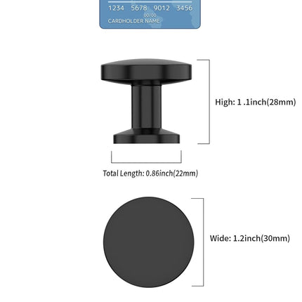 9BUILD 10 Pack 1.2 Inch Round Matte Black Drawer Knobs for Cabinets & Dressers